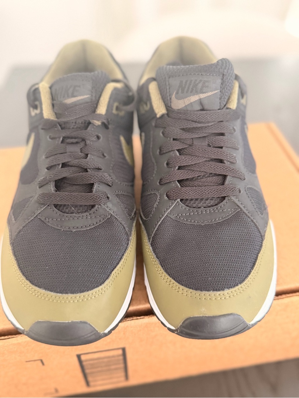 Nike Air Span II 2 Black Olive Canvas White AH8047-011 Men's Size 9.5